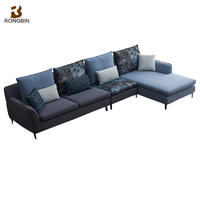 Contemporary 3 Piece Fabric Sofa Set Design L Shape G41B