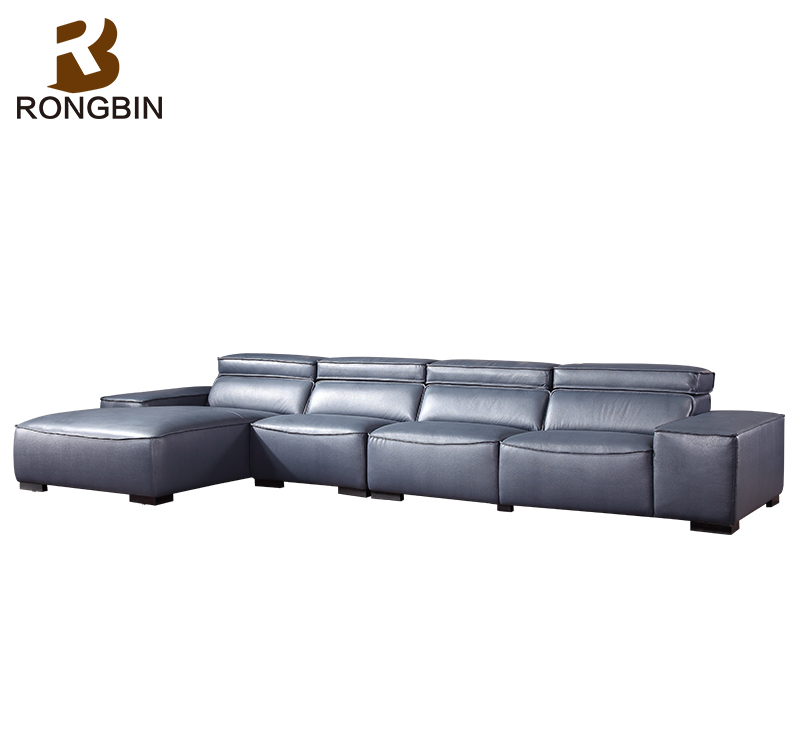 Italian New Design Large Leather Corner Sofa Home General Use F066