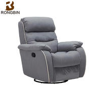 Blue Fabric Modern Home Recliner Sofa Chair 860